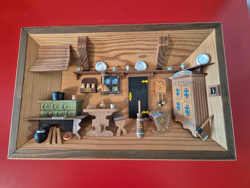 Großes holzbild k - großes, 3d/