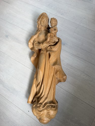 Madonna mit kind holzskulptur - kind,