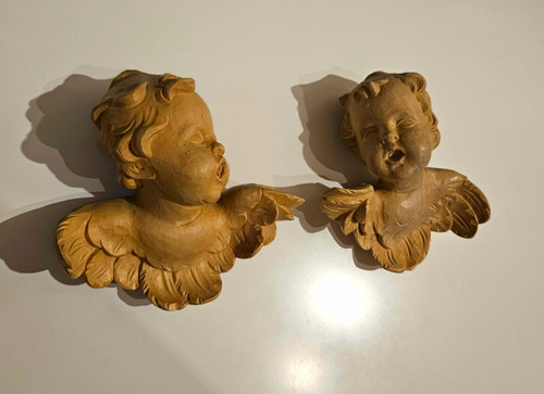 Engelkopf wandrelief aus - 2x,