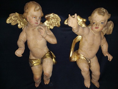 Paar barock puttos - barock-puttos,, originale