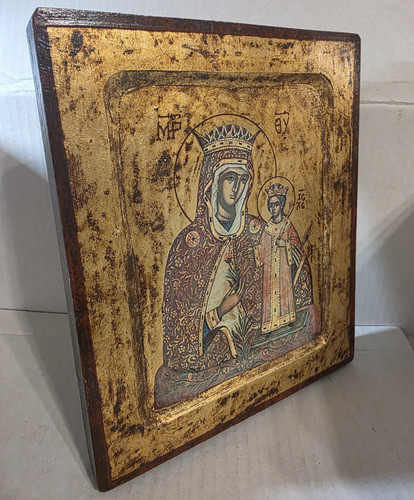 Religiöse ikone auf holztafel - religiöse,
