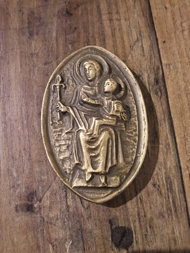 Religiöse bronze plakette - religiöse, bronze-plakette