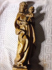 Heiligenfigur mit Kind Holz 47