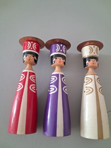 3er set kerzenhalter vintage - kerzenhalter,